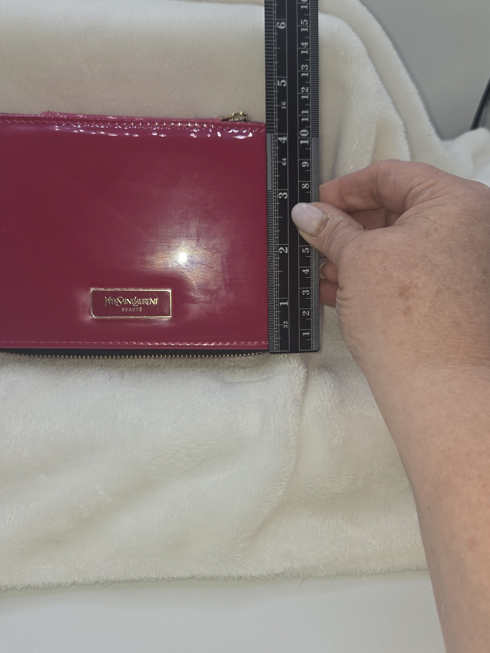 Yves Saint Laurent Patent Pink Cosmetic Pouch - Picture 6 of 9